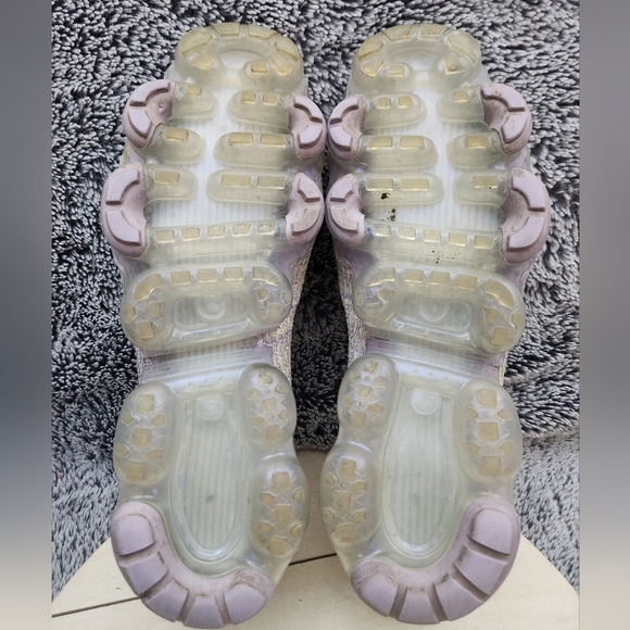 Nike Air Vapormax Flyknit 3 Women's Size 9.5 Volt White Purple Shoes AJ6910-102 - Picture 8 of 9